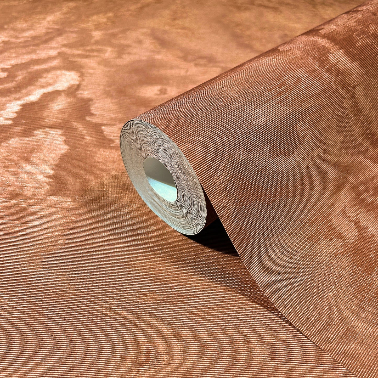 Shimmering Moiré Metallic Copper