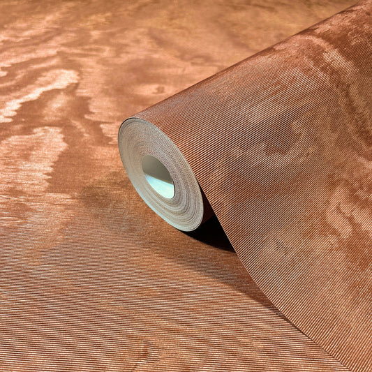 Shimmering Moiré Metallic Copper