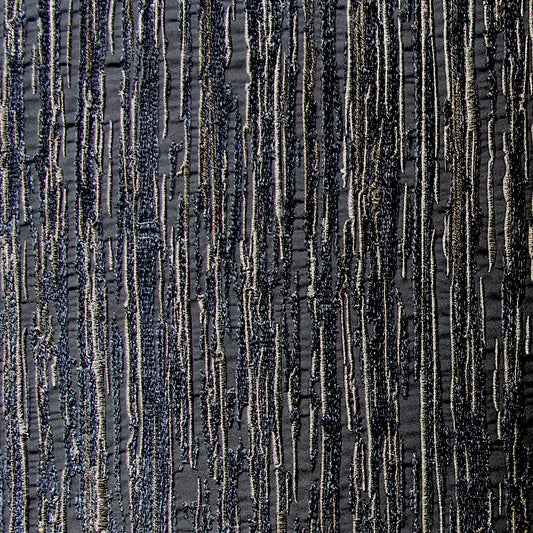 Woven Variegated Charcoal Stripes